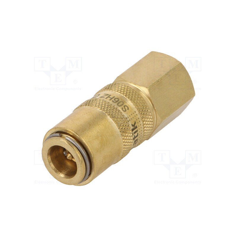 1 pcs x PNEUMAT-S06HZ GW14 - Quick connection coupling, straight,with valve, max.10bar