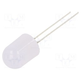 1 pcs x OPTOSUPPLY - OSW5YKA132B - LED, 10mm, white cold, 750÷1120mcd, 30°, Front: flat, 2.8÷3.6V