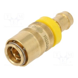 1 pcs x PNEUMAT-S09HZ PL13 - Quick connection coupling, straight,with valve, max.15bar