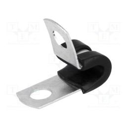 2 pcs x ESSENTRA - SPN-3 - Fixing clamp, ØBundle : 4.8mm, W: 12.7mm, steel, Ømount.hole: 6.7mm