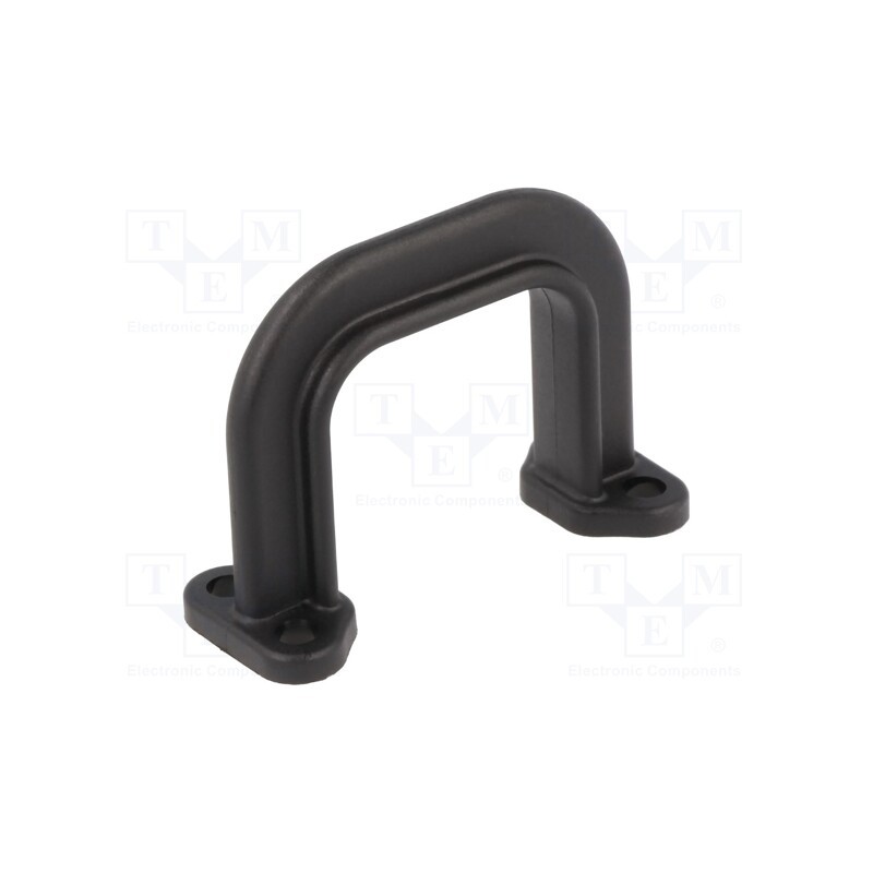 2 pcs x FIX&FASTEN - FIX-HANU-73 -AS - Handle, polyamide, black, H: 28.5mm, L: 36mm, W: 15.3mm