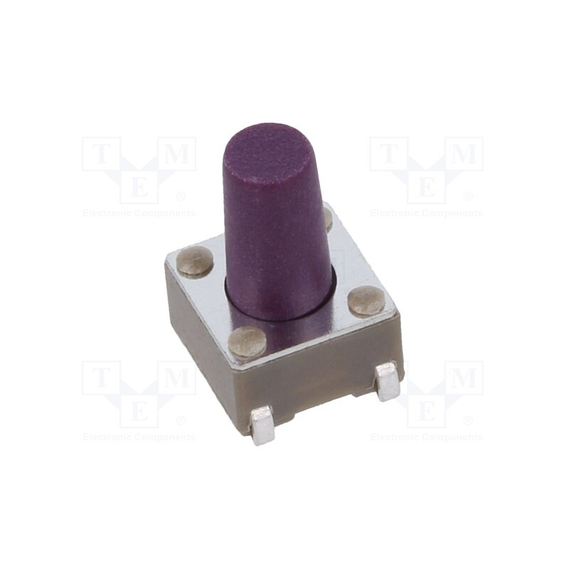 2 pcs x E-SWITCH - LL3301BF065QJ - Microswitch TACT, SPST-NO, Pos: 2, 0.05A/12VDC, SMT, 0.64N, 6x6x4mm