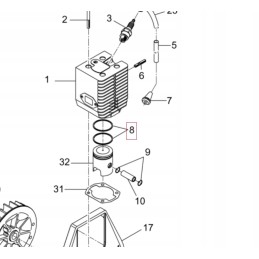Piston ring wm80 45mm 5000045904 0045904