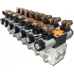 Cetop hydraulic distributor 7 sections 60l 12v