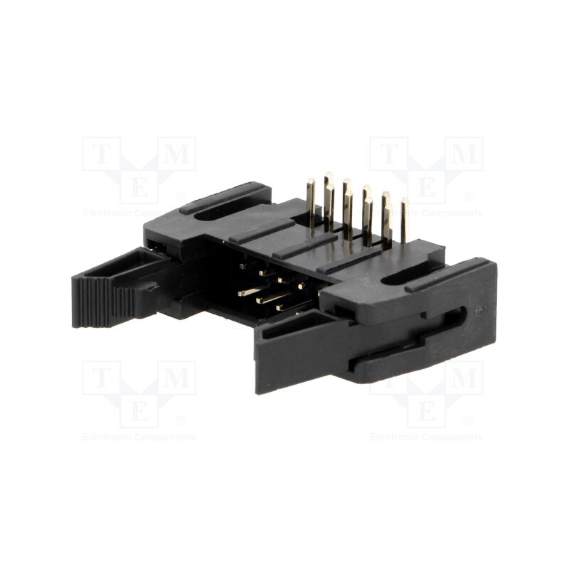 2 pcs x CONNFLY - DS1011-10RBSIB7 - Socket, IDC, male, PIN: 10, angled 90°, THT, gold-plated, 2.54mm