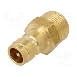 1 pcs x PNEUMAT-K13HZ GZ34 - Connector, connector pipe, max.15bar, Enclos.mat: brass, Seal: FPM