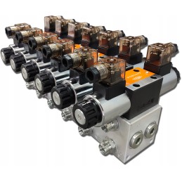 Cetop hydraulic distributor 5 sections 60l 12v