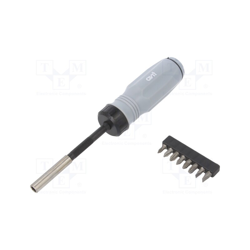 1 set x AVIT - AV05021 - Kit: screwdrivers, with ratchet, Phillips,Pozidriv®,slot