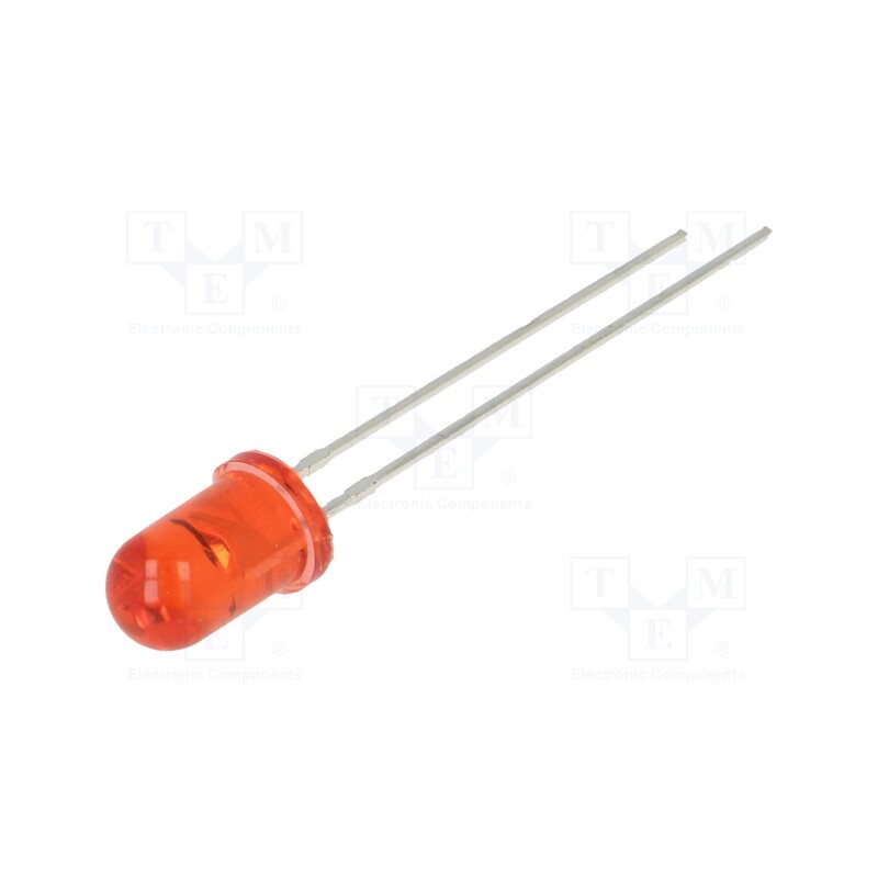 1 pcs x OPTOSUPPLY - OSR55133A-VV - LED, 5mm, red, 3000mcd, 30°, Front: convex, 2.5÷15V, No.of term: 2