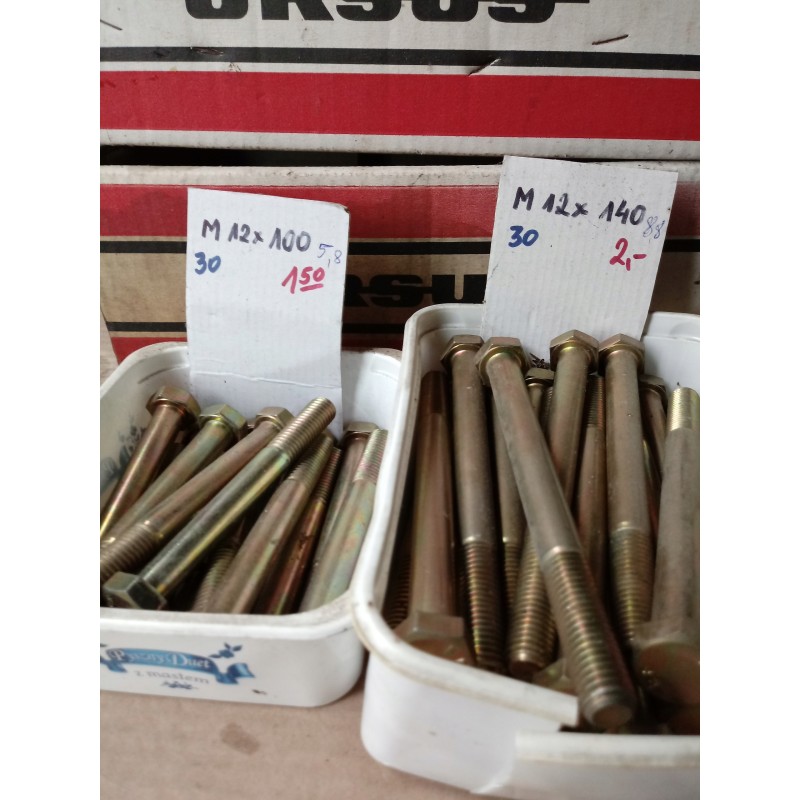 Screw M12x150 class 8 8 thread for parts black prl