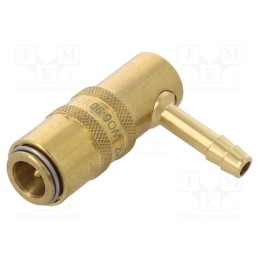 1 pcs x PNEUMAT-S06HZ WO6-90 - Quick connection coupling, angled 90°,with valve, max.10bar