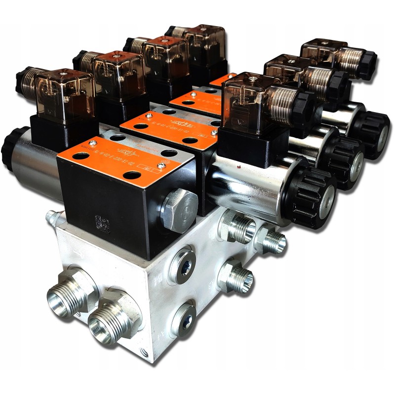 Cetop hydraulic distributor, 3 sections, 60l, 12v