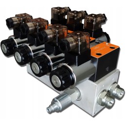 Cetop hydraulic distributor, 3 sections, 60l, 12v