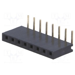 2 pcs x CONNFLY - DS1024-1*8R2 - Socket, pin strips, female, PIN: 8, angled 90°, 2.54mm, THT, 1x8