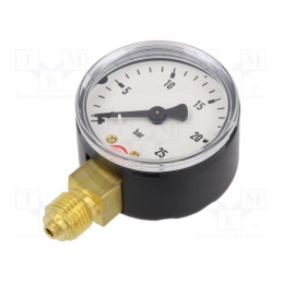 1 pcs x PNEUMAT-108 - Manometer, 0÷25bar, 50mm, non-aggressive liquids,inert gases