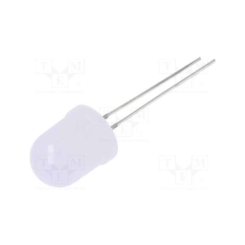 1 pcs x OPTOSUPPLY - OSM54KA134A-1MA - LED, 10mm, white warm, 750÷1560mcd, 30°, Front: convex, 2.8÷3.4V