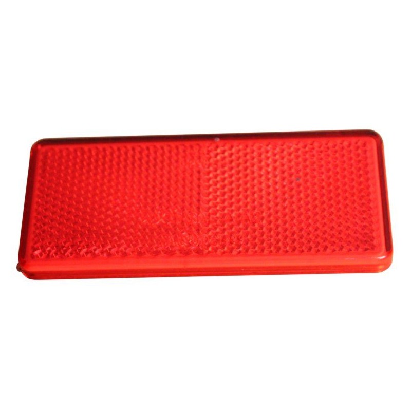 Red reflector 96x42mm, self-adhesive, universal