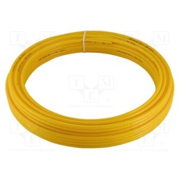1 pcs x SMC-T0425Y-20 - Pneumatic tubing, max.15bar, L: 20m, r bending min: 13mm, yellow