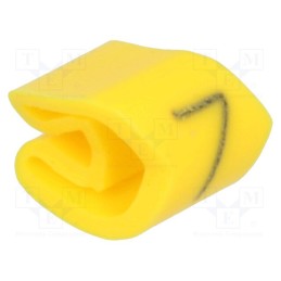 200 pcs x WEIDMu00dcLLER - 252611523 - Markers, Marking: 7, 3÷5mm, PVC, yellow, -30÷80°C, leaded, UL94V-0