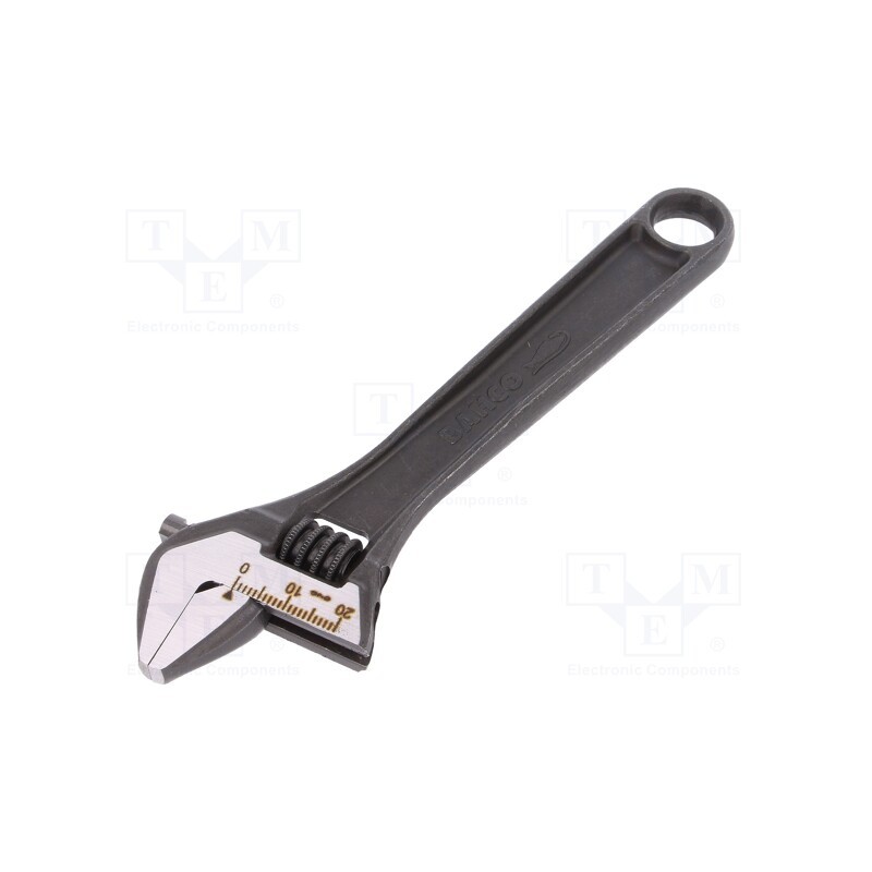 1 pcs x BAHCO - 8070 - Wrench, adjustable, 155mm, Max jaw capacity: 20mm