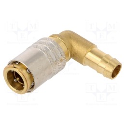 1 pcs x PNEUMAT-S09HZ WO13-90 - Quick connection coupling, angled 90°,with valve, max.15bar