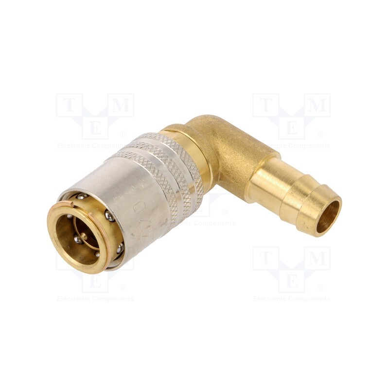 1 pcs x PNEUMAT-S09HZ WO13-90 - Quick connection coupling, angled 90°,with valve, max.15bar