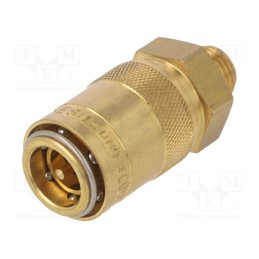1 pcs x PNEUMAT-S09DZ GZ14 - Quick connection coupling, straight,with valve, max.15bar