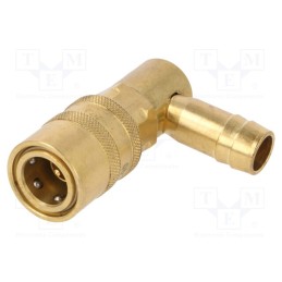 1 pcs x PNEUMAT-S09DZ WO13-90 - Quick connection coupling, angled 90°,with valve, max.15bar