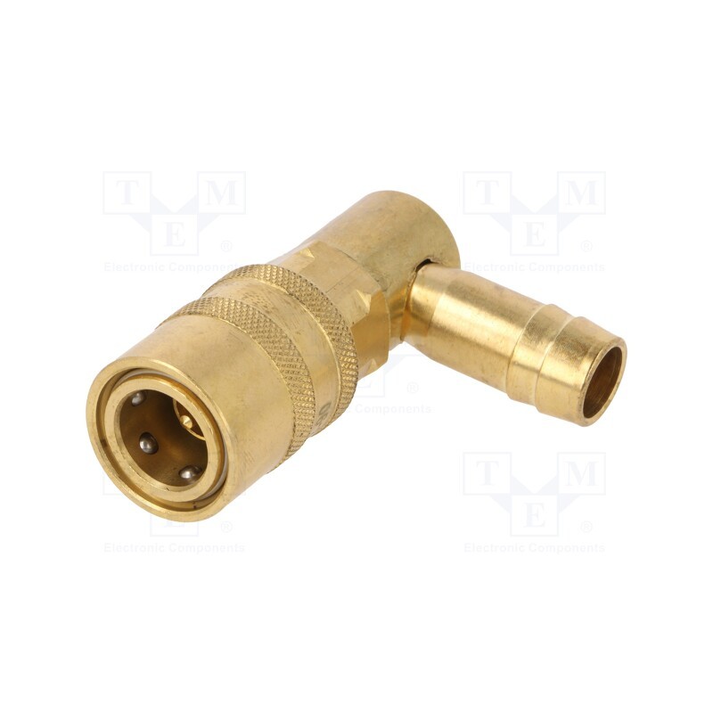 1 pcs x PNEUMAT-S09DZ WO13-90 - Quick connection coupling, angled 90°,with valve, max.15bar