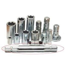 Milled shaft PTO 1 3 8 6 double-sided 200mm