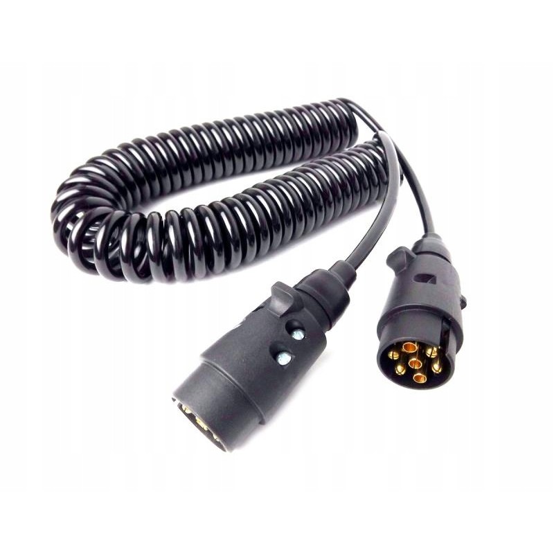 Spiral electric cable 7 pin 12v 4 5m