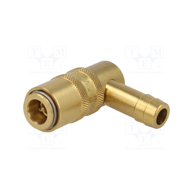 1 pcs x PNEUMAT-S06HZ WO10-90 - Quick connection coupling, angled 90°,with valve, max.10bar