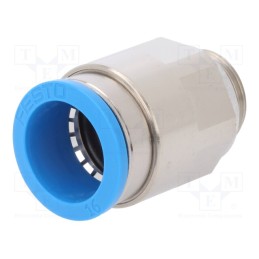 1 pcs x FESTO-186347 - Push-in fitting, threaded,straight, -0.95÷6bar, Thread: G 3/8'