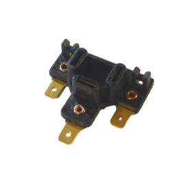 Connector block for headlight bulbs