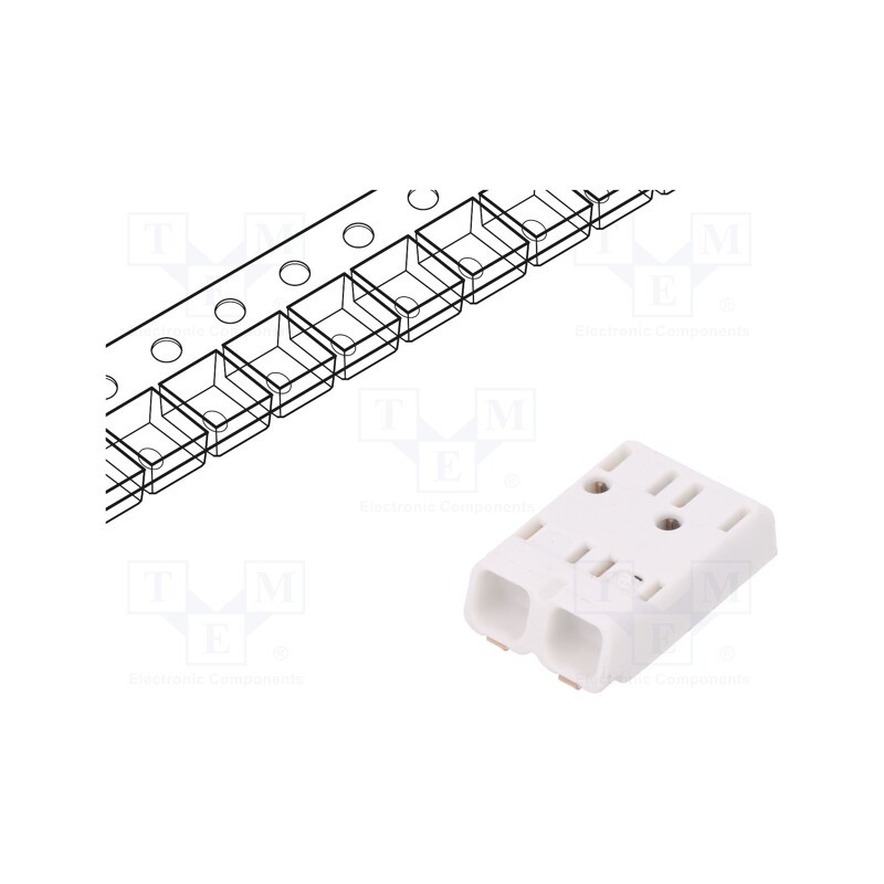 2 pcs x ELECTRO TERMINAL - 88168038 - Connector: plug-in, MICROCON, 4mm, ways: 2, 0.2÷0.75mm2, 6A, SMT