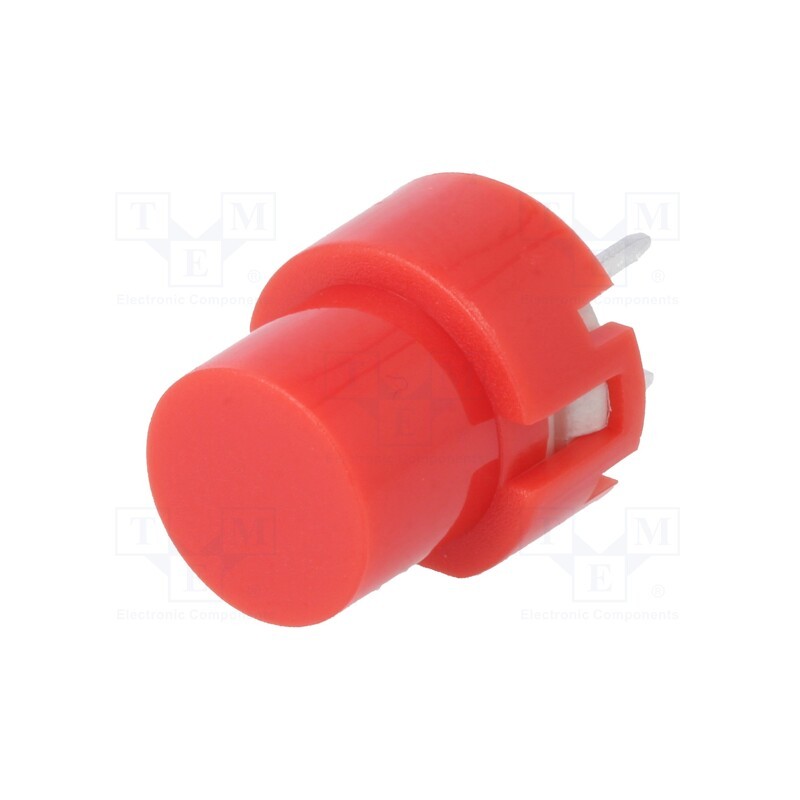 2 pcs x HIGHLY ELECTRIC - KS01-BV-R - Switch: keypad, Pos: 2, SPST-NO, 0.01A/35VDC, red, THT, 1.3N, round