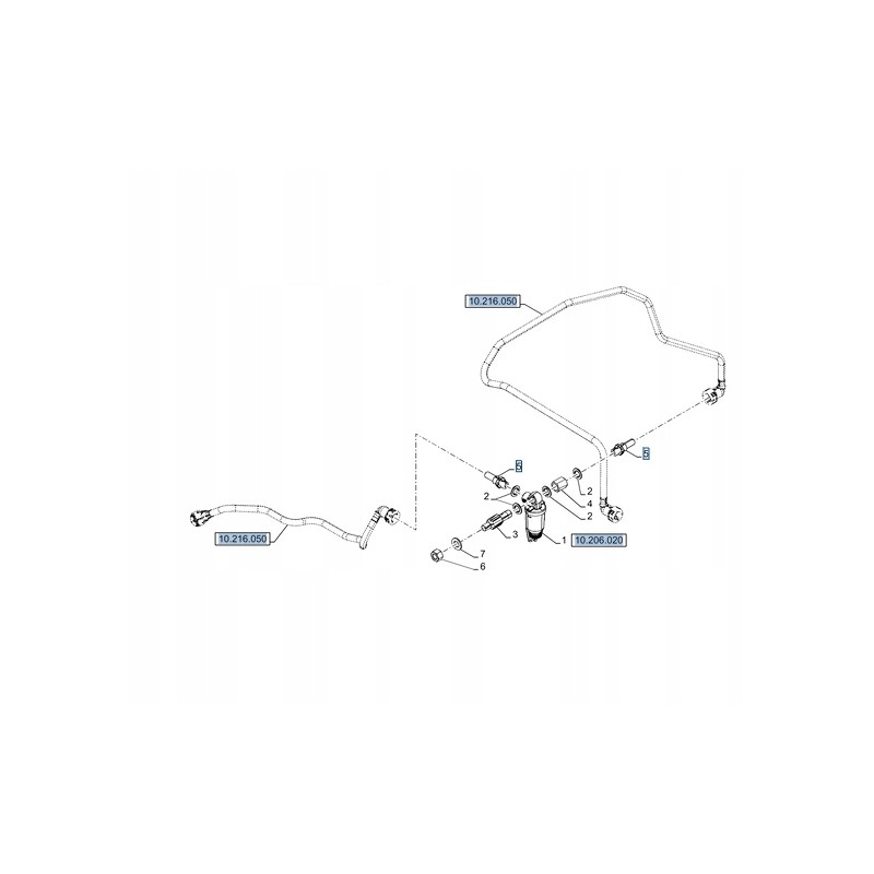 Pipe connector new holland 84423906
