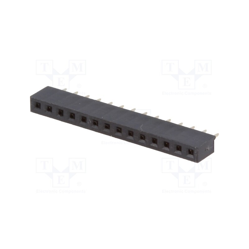 2 pcs x CONNFLY - DS1026-01-1*14S8BV - Socket, pin strips, female, PIN: 14, straight, 2mm, THT, 1x14, L2.7mm
