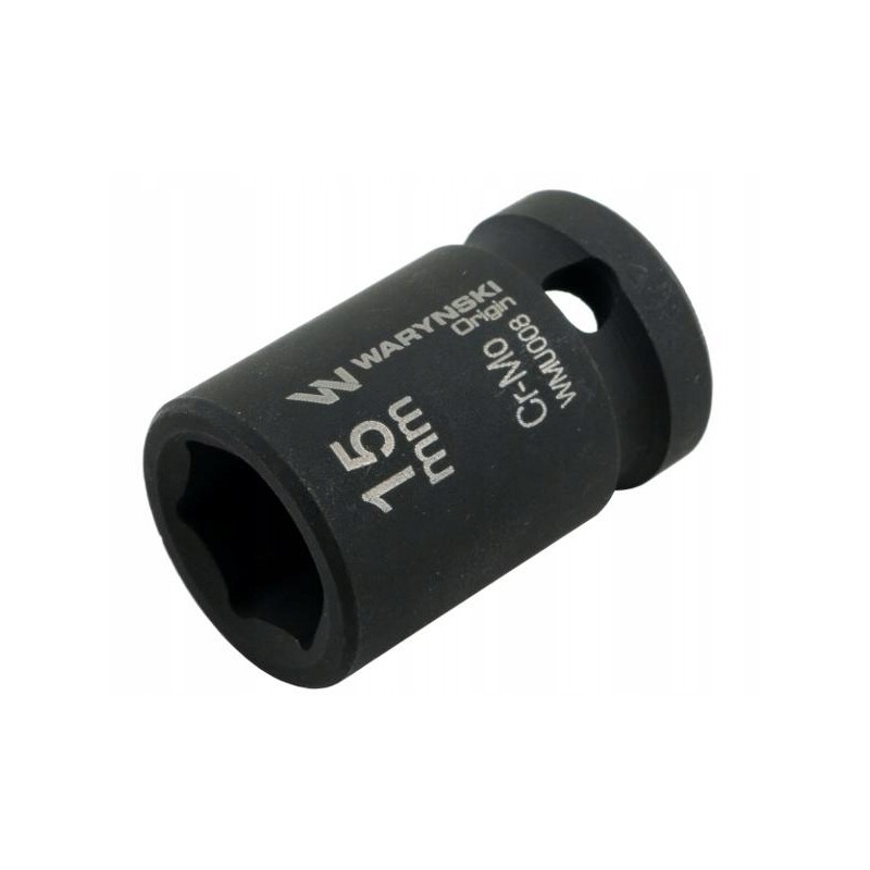 Hexagonal impact socket 1 2 15 mm crm