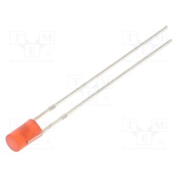 1 pcs x OPTOSUPPLY - OSR5PA3HE4B-12V - LED, 3mm, red, 330mcd, 140°, Front: flat, 12V, No.of term: 2, -30÷85°C