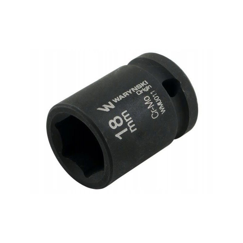 Hexagonal impact socket 1 2 18 mm crm