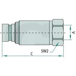 Flat plug quick connector faster ffh06 2 2215 m