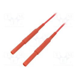 1 pcs x SCHu00dcTZINGER - HSPL 8568 / AWG16 / 100 / RT - Test lead, 6kVDC, 6kVAC, 16A, banana plug 4mm,both sides, Len: 1m