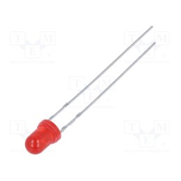 1 pcs x ROHM SEMICONDUCTOR - SLR-342VR3F - LED, 3mm, red, 5.6÷16mcd, 40°, Front: convex, 2V, No.of term: 2