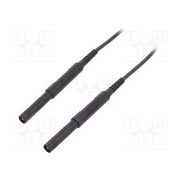 1 pcs x SCHu00dcTZINGER - HSPL 8568 / AWG16 / 100 / SW - Test lead, 6kVDC, 6kVAC, 16A, banana plug 4mm,both sides, Len: 1m