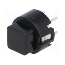 2 pcs x HIGHLY ELECTRIC - KS01-AV-BK - Switch: keypad, Pos: 2, SPST-NO, 0.01A/35VDC, black, THT, 1.3N, KS01