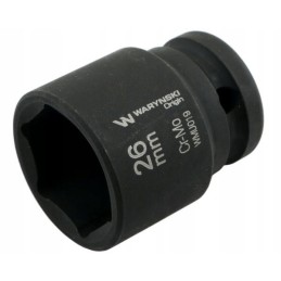 Hexagonal impact socket 1 2 26 mm crm