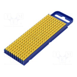 200 pcs x HELLERMANNTYTON - 561-02174 - Markers, Marking: Q, 2.8÷3.8mm, polyamide, yellow, -40÷85°C, WIC