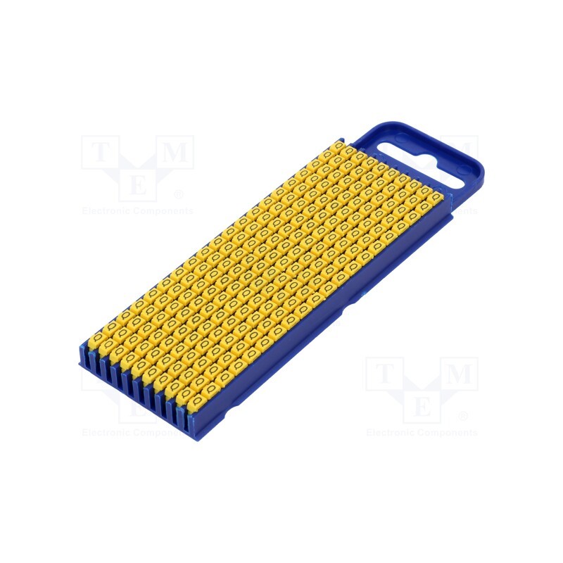 200 pcs x HELLERMANNTYTON - 561-02174 - Markers, Marking: Q, 2.8÷3.8mm, polyamide, yellow, -40÷85°C, WIC