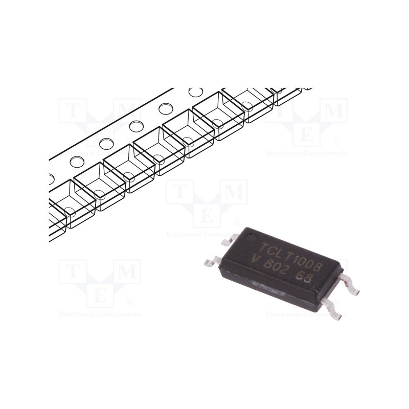 1 pcs x VISHAY - TCLT1008 - Optocoupler, SMD, Ch: 1, OUT: transistor, Uinsul: 5kV, Uce: 70V, SOP4L